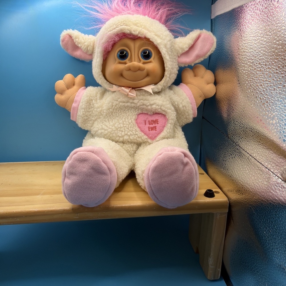 Vintage Valentines Troll Doll love ewe 13 inches tall. Super nice condition.